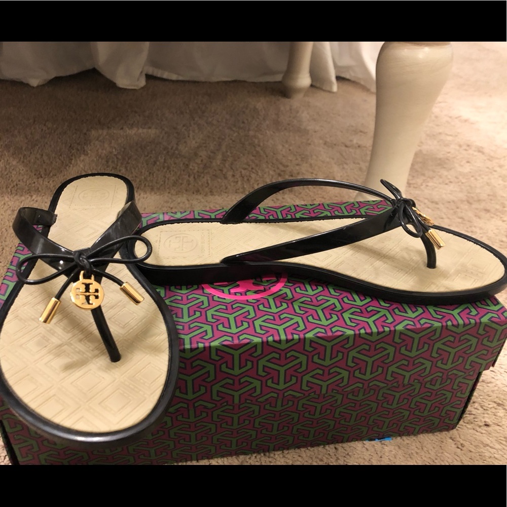 Tory Burch Two Tone Jelly Bow Thong